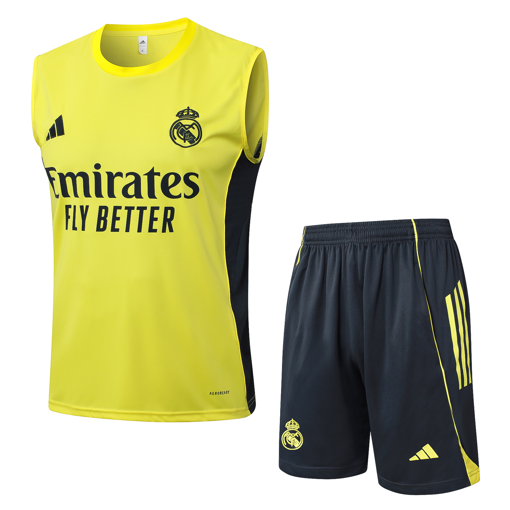 Real Madrid Sleeveless Training Kit Yellow 2025/26
