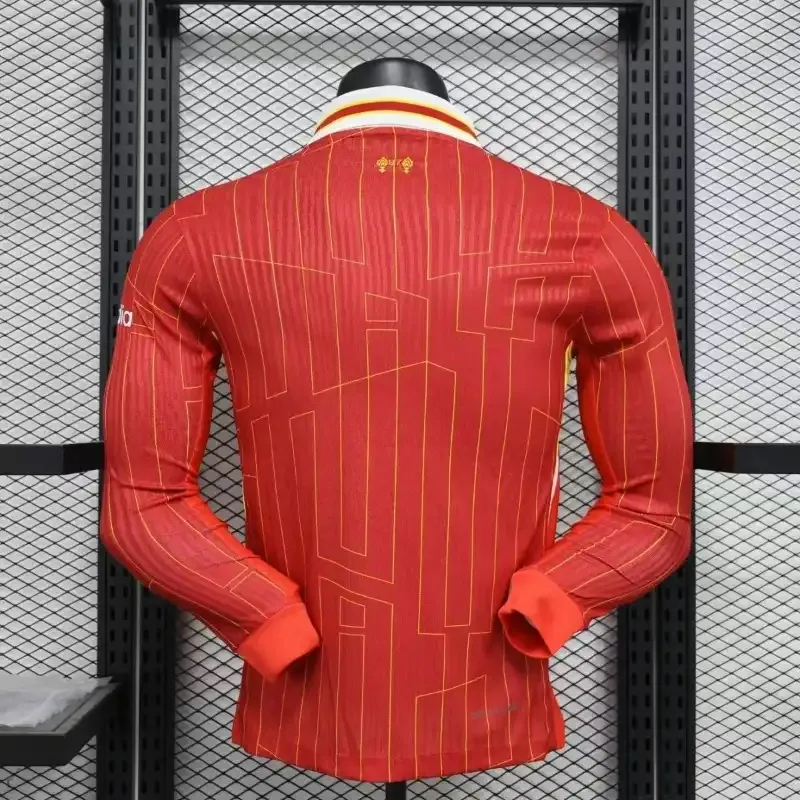 Liverpool Authentic Football Jersey Home Long Sleeve Shirt 2024/25