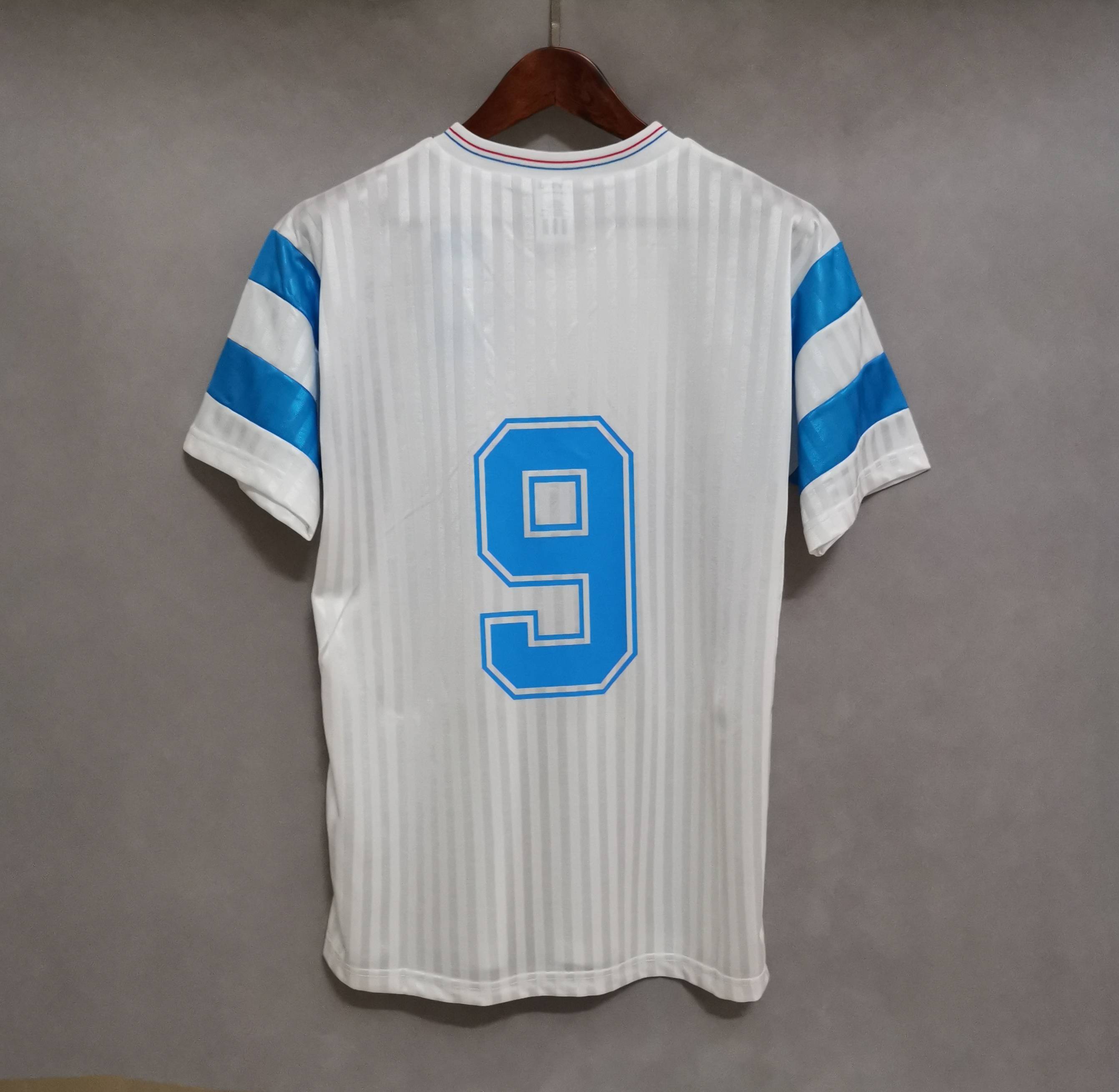 Marseille Retro Soccer Jersey Home Custom Shirt 1989-91