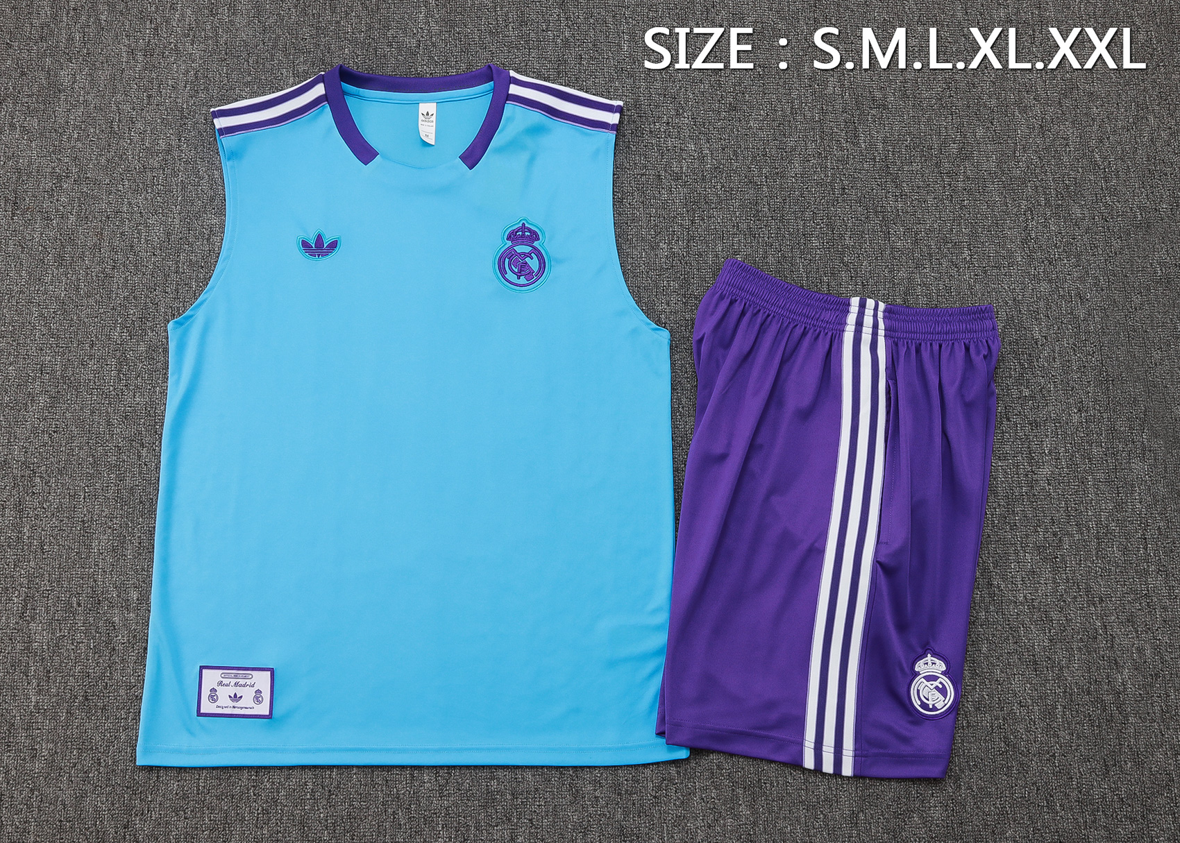 Real Madrid Sleeveless Training Kit Blue 2025/26