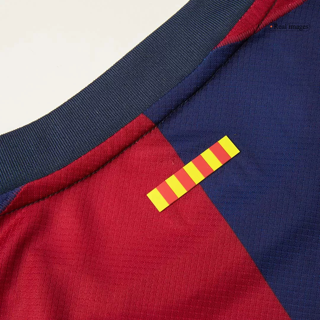 LEWANDOWSKI #9 Barcelona Home Soccer Jersey 2024/25 - Spotify Logo Without Text