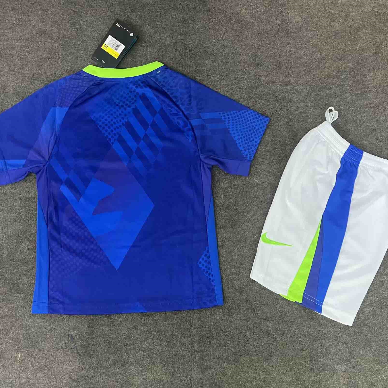 Brazil Away Soccer Uniform Kids Kit Jersey+Shorts 2025