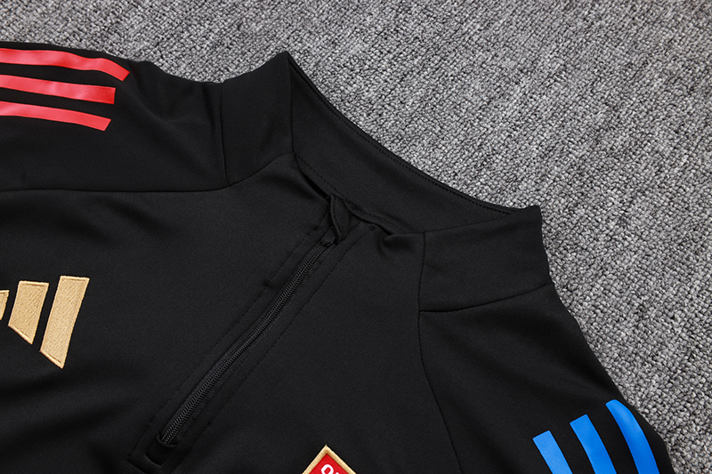 Olympique Lyonnais Training Kit (Sweatshirt+Pants) Black 2025/26