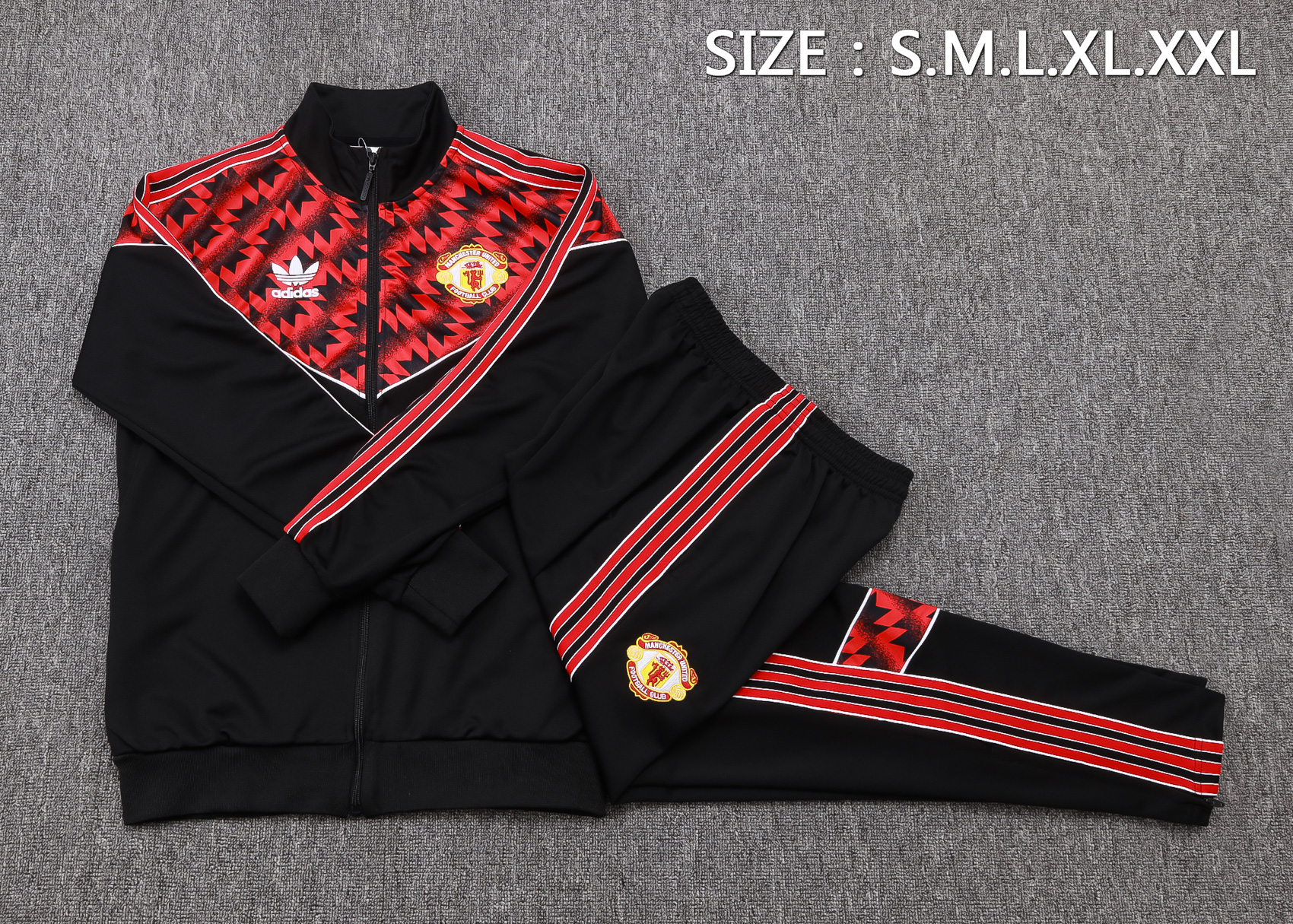 Manchester United Training Kit (Jacket+Pants) Black 2025/26
