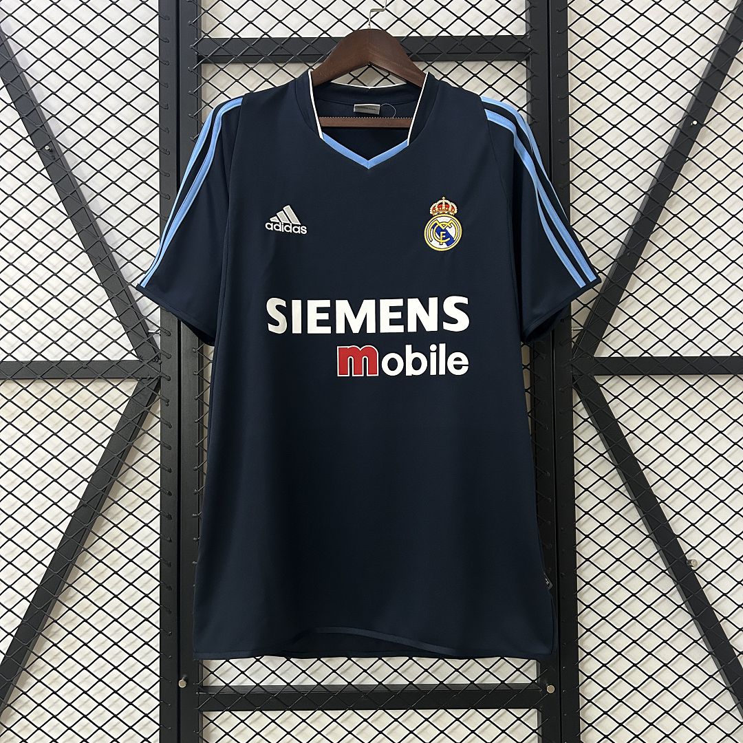 Real Madrid Retro Jersey Away Custom Soccer Shirt 2003/04