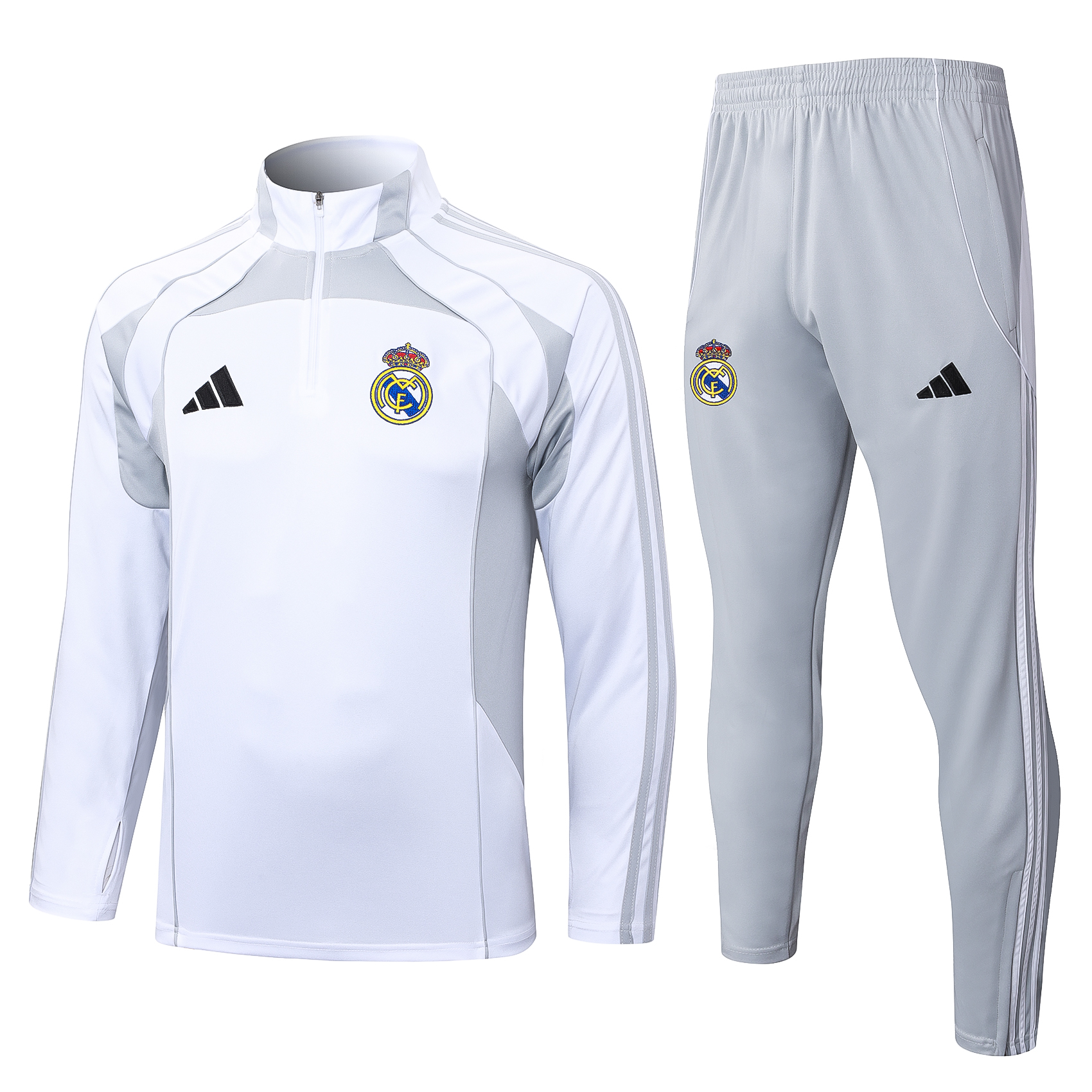 Real Madrid Training Kit (Sweatshirt+Pants) White 2025/26