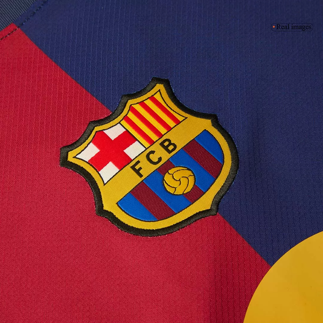 LEWANDOWSKI #9 Barcelona Home Soccer Jersey 2024/25 - Spotify Logo Without Text