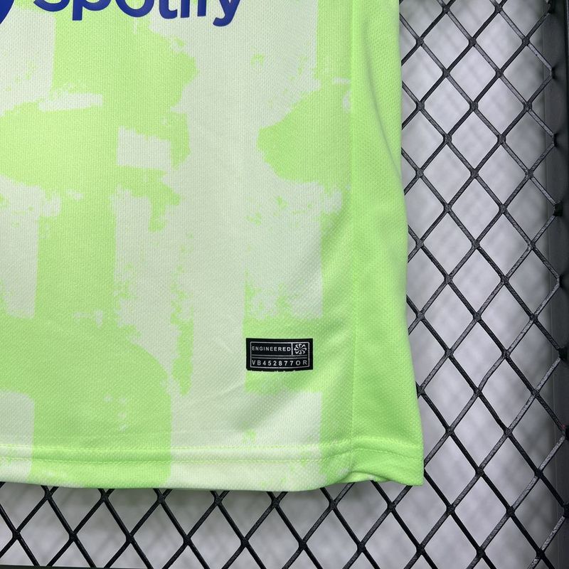 Barcelona Soccer Jersey Third Away Kids Kit Jersey+Shorts 2024/25 Spotify Logo Without Text