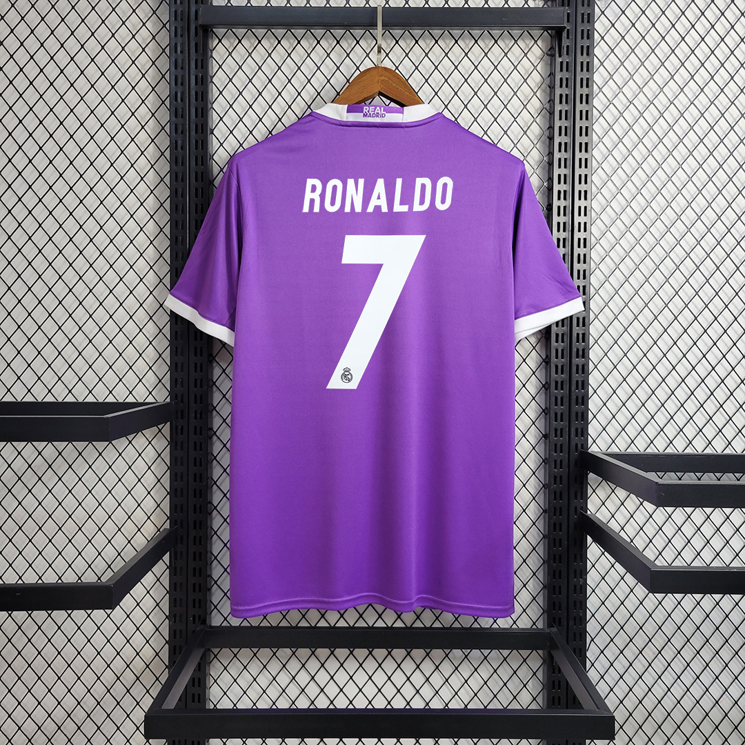 Ronlado#7 Real Madrid Retro Jersey Away Soccer Shirt 2016/17