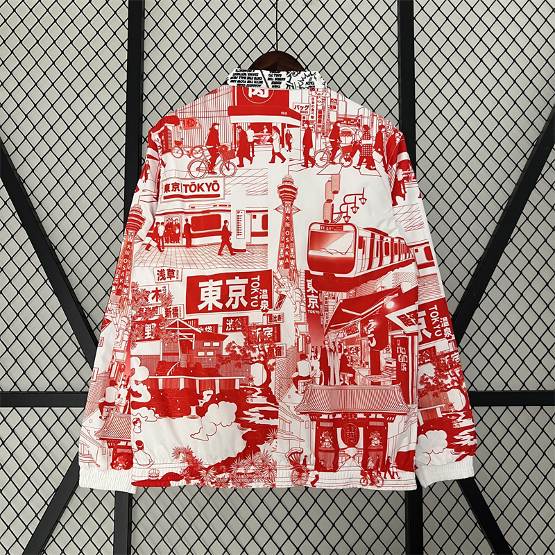 Japan Reversible Double-Sides Windbreaker Jacket Red&Black 2025