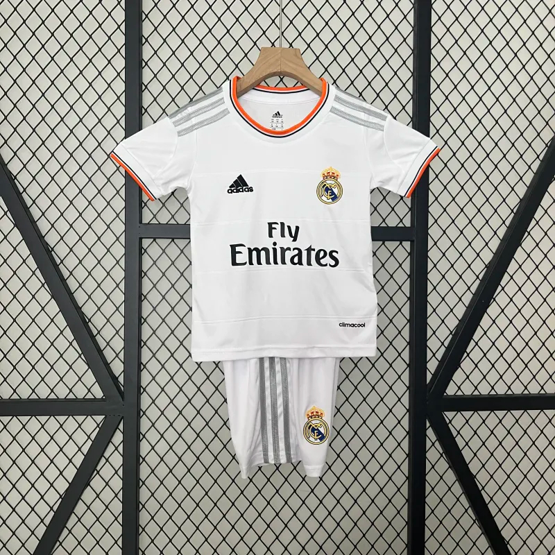 Real Madrid Retro Jersey Home Kids Kit Jersey+Shorts 2013/14
