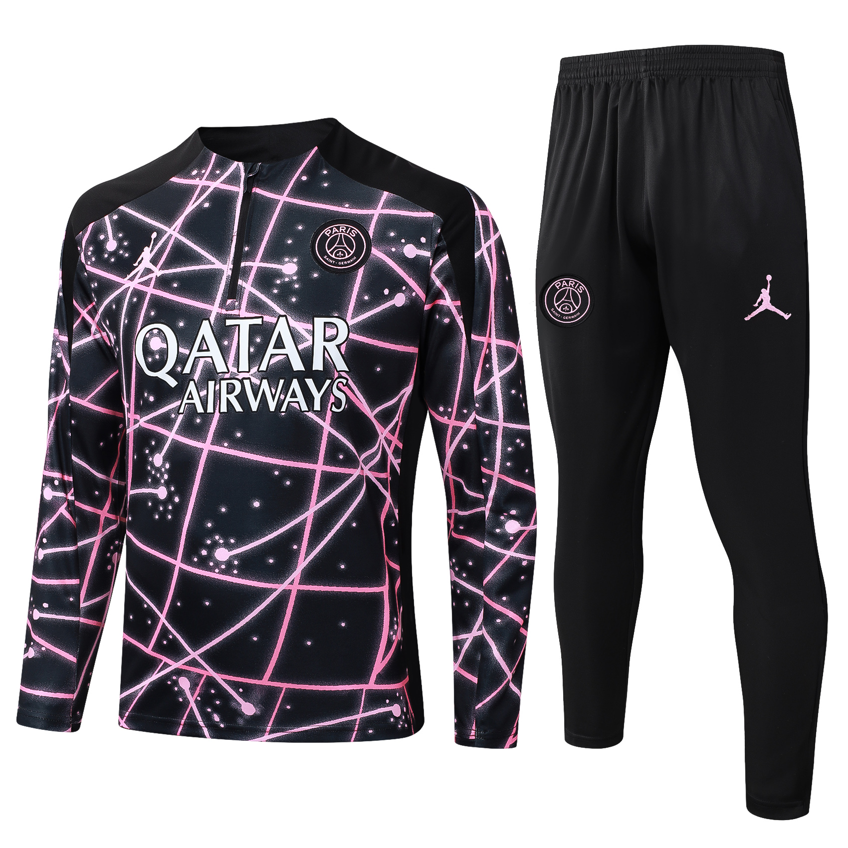 PSG Training Kit (Sweatshirt+Pants) Black 2025/26