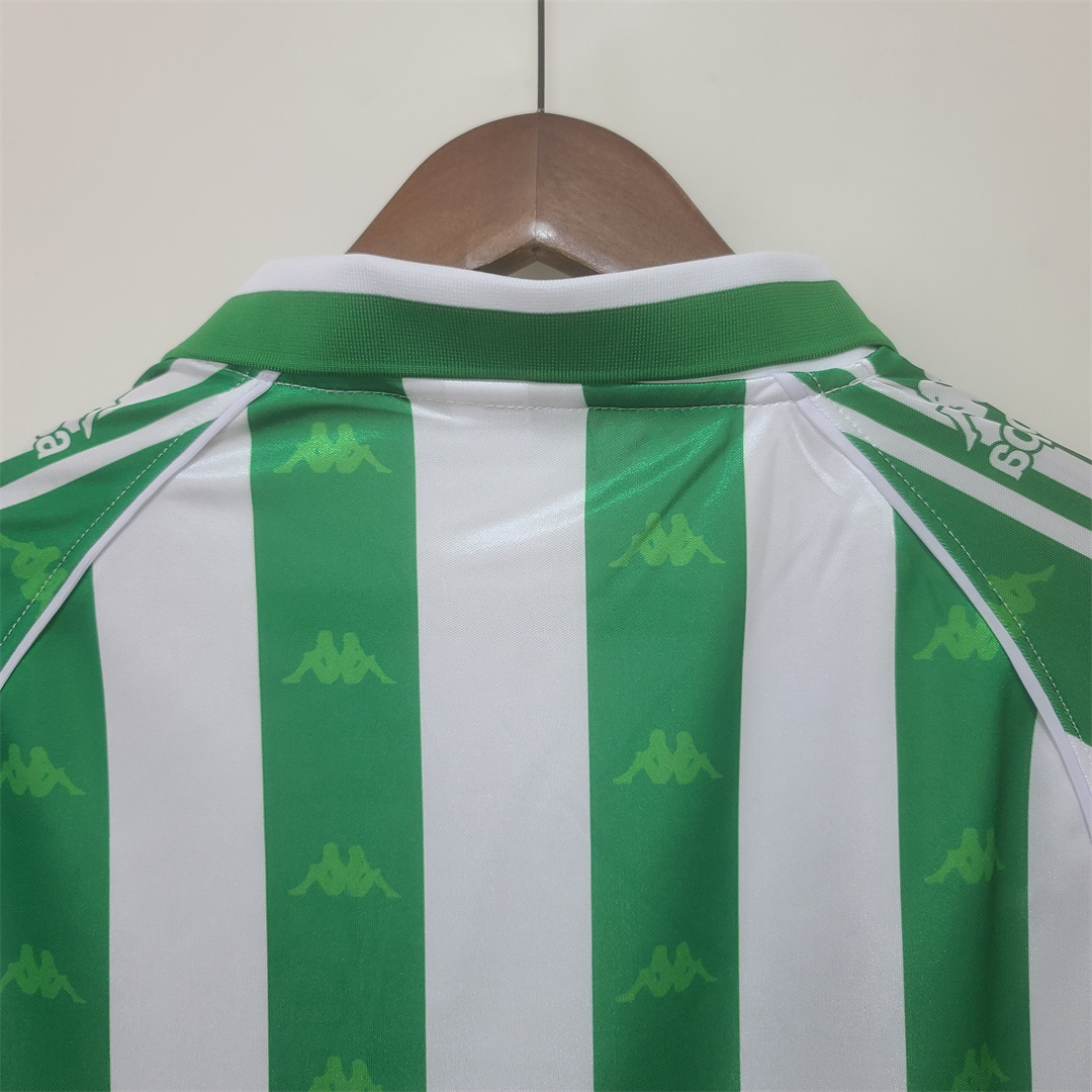 Real Betis Retro Jersey Home Long Sleeve Soccer Shirt 1995/97
