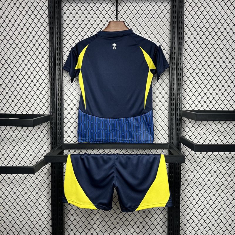 Al Nassr Soccer Jersey Away Kids Kit Jersey+Shorts 2024/25