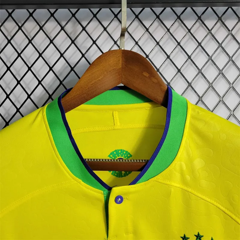 Brazil Soccer Jersey Home Custom Shirt World Cup 2022