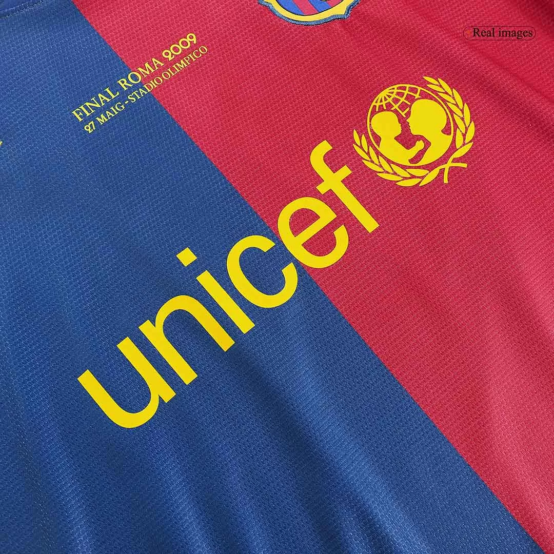 Messi#10 Barcelona Retro Jersey Home Soccer Shirt 2008/09 - UCL