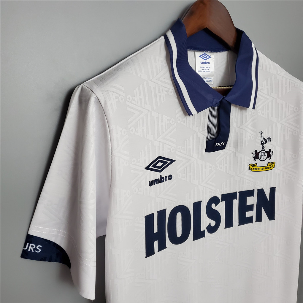Tottenham Hotspur Retro Football Jersey Home Custom Shirt 1991/93