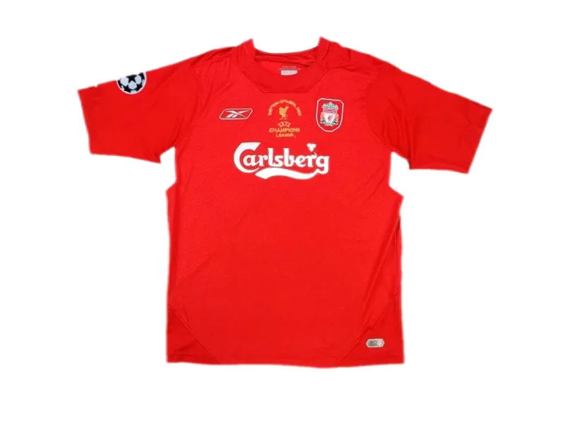 Gerrard #8 Liverpool Retro Football Jersey Home UCL Final Shirt 2004/05