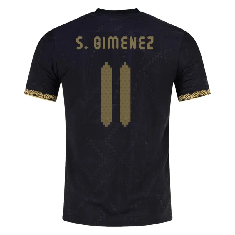 S. GIMENEZ #11 Mexico Authentic Gold Cup Black Special Soccer Jersey 2025