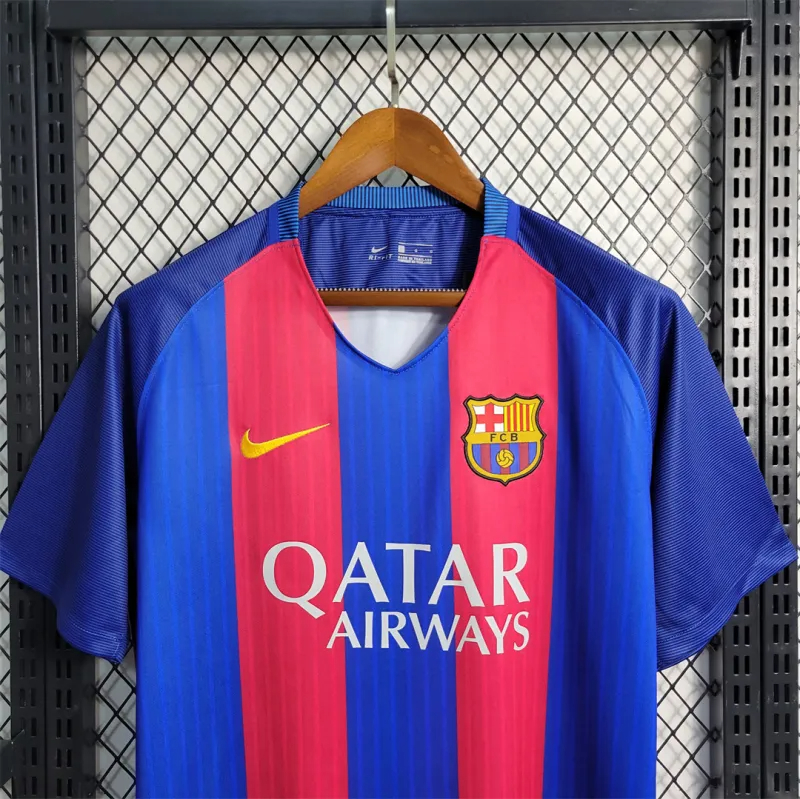 Barcelona Retro Jersey Home Soccer Shirt 2016-17