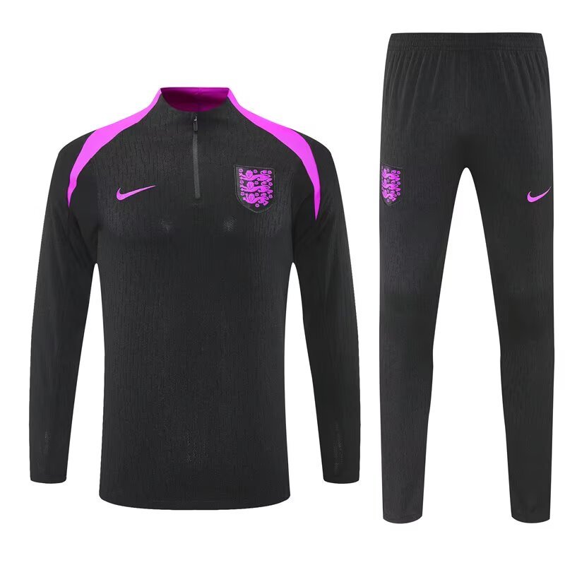England Authentic Training Kit (Sweatshirt+Pants) Black 2025/26 - Player Version