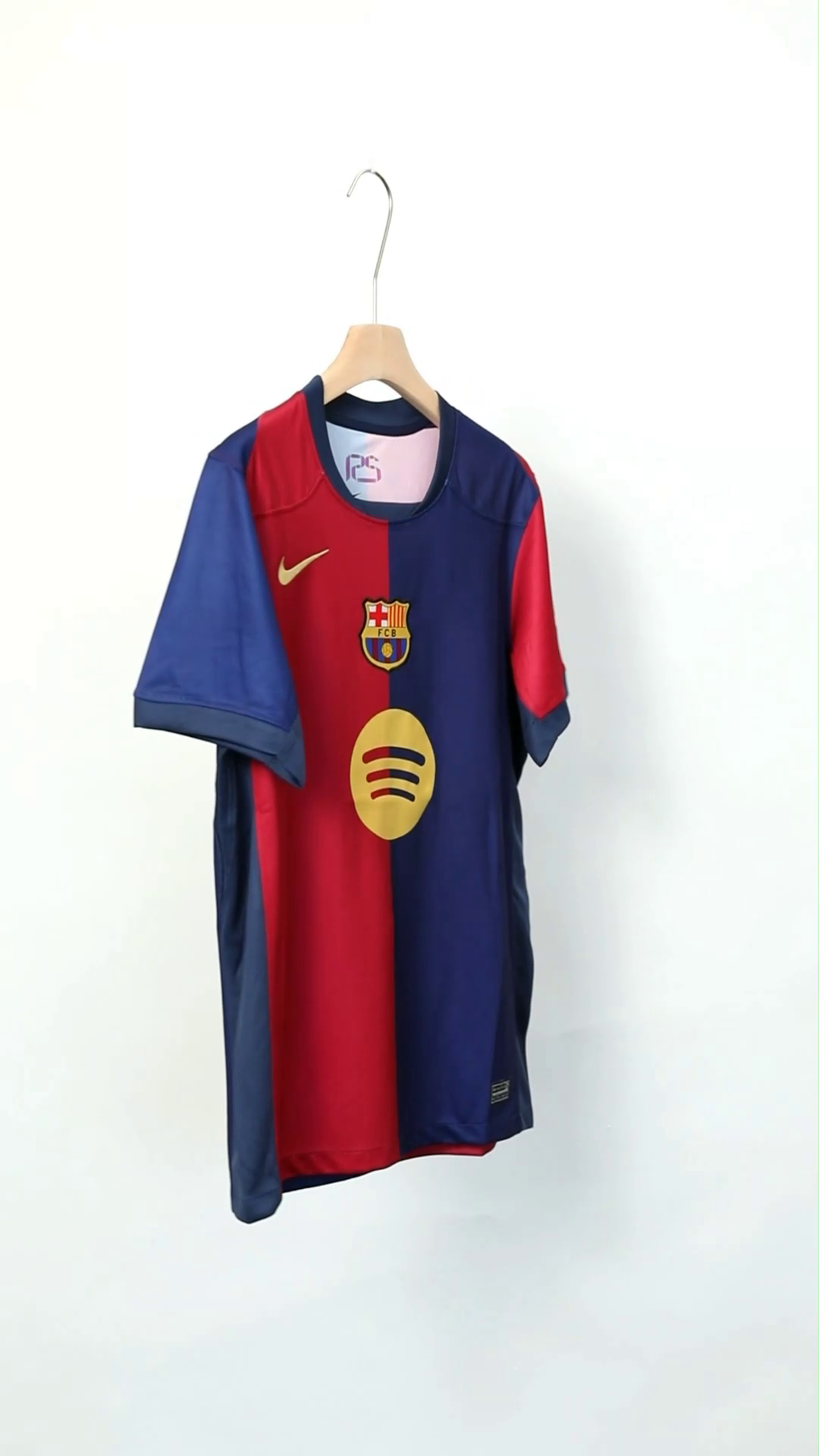 RAPHINHA #11 Barcelona Home Soccer Jersey 2024/25 - Spotify Logo Without Text
