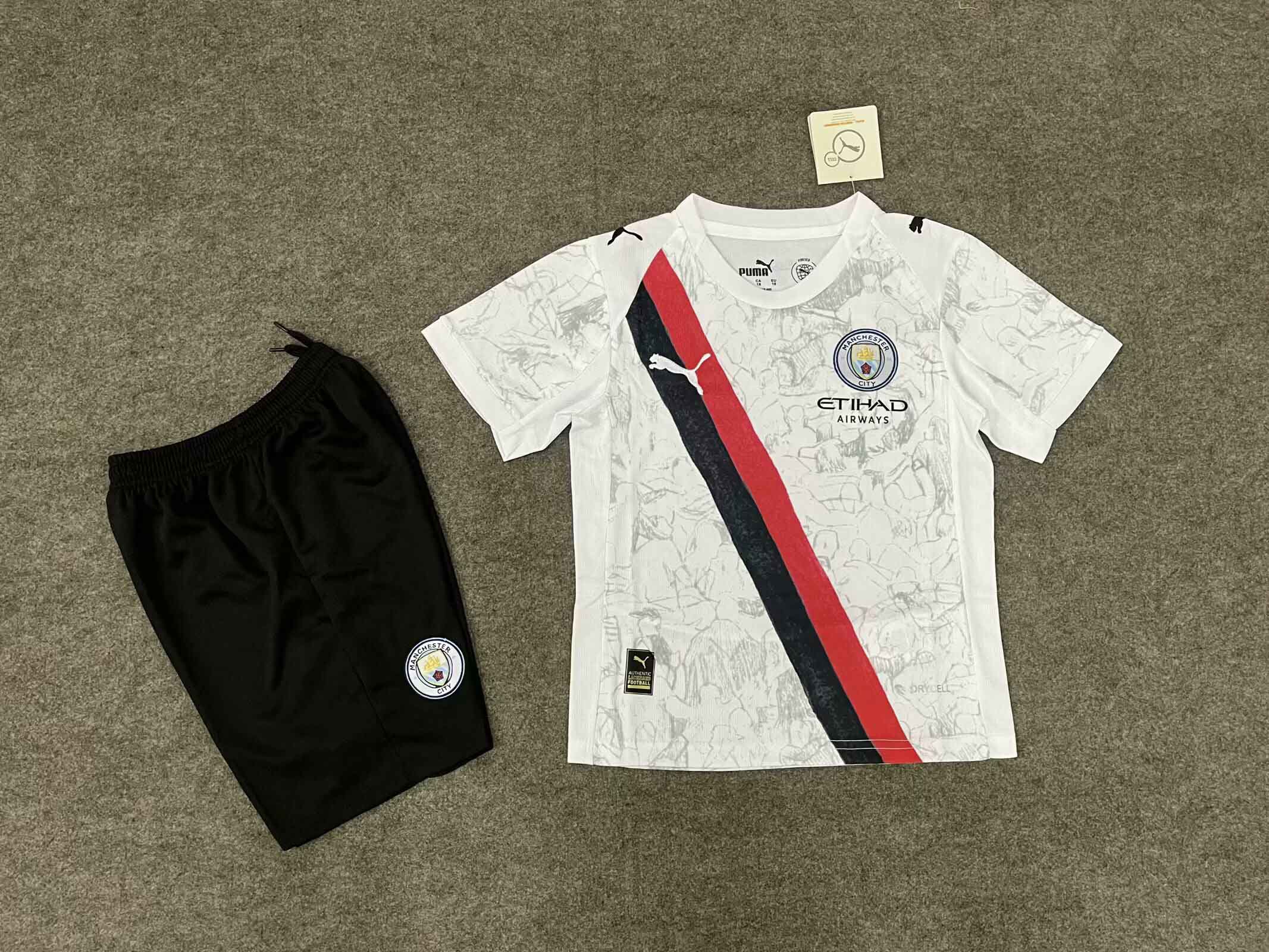 Manchester City Away Kids Kit Jersey+Shorts 2025/26