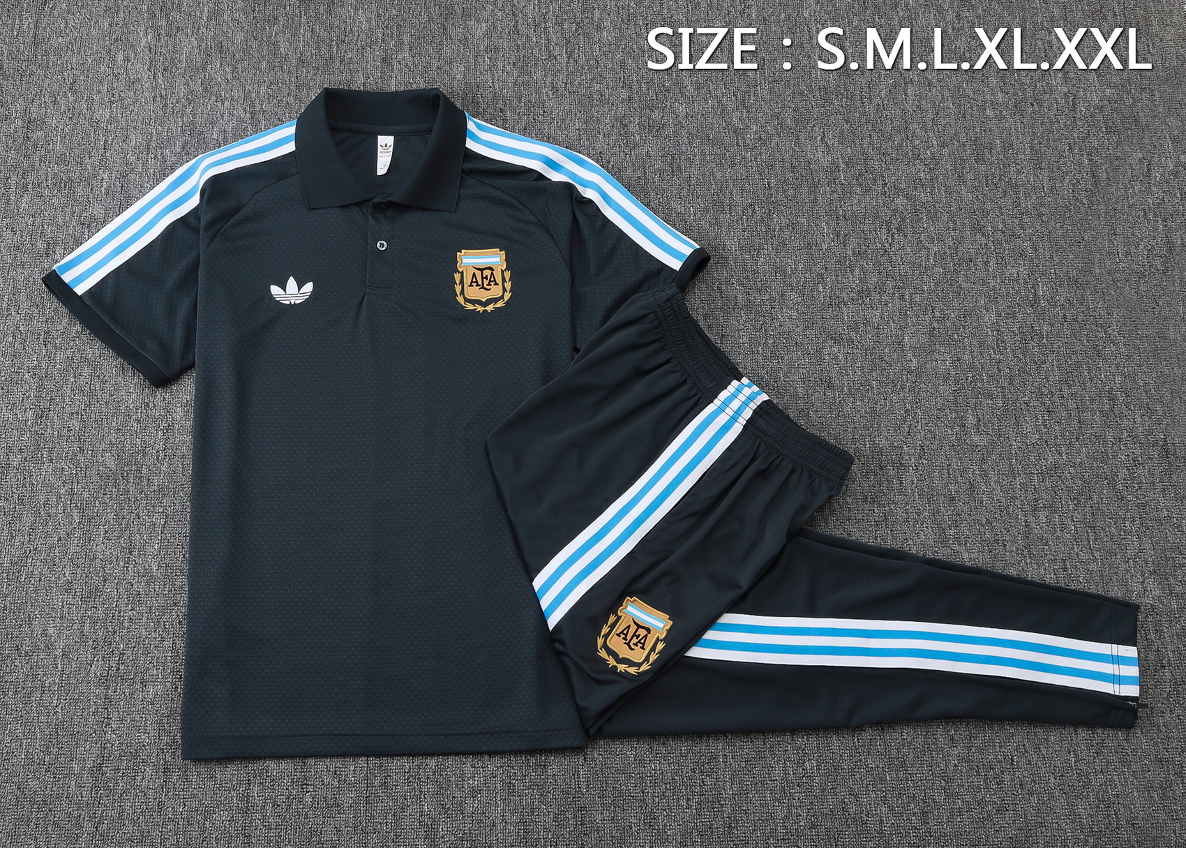 Argentina Training Kit (Polo+Pants) Deep Grey 2025