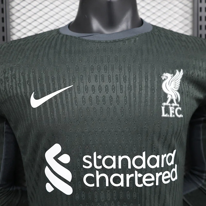 Liverpool Authentic Football Jersey Away Long Sleeve Shirt 2024/25