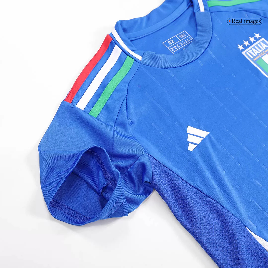 Italy Home Football Uniform Kids Kit Jersey+Shorts EURO 2024