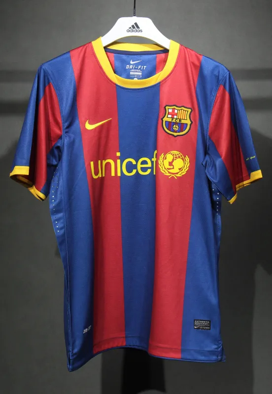 Authentic Barcelona Retro Jersey Home Soccer Shirt 2010-11