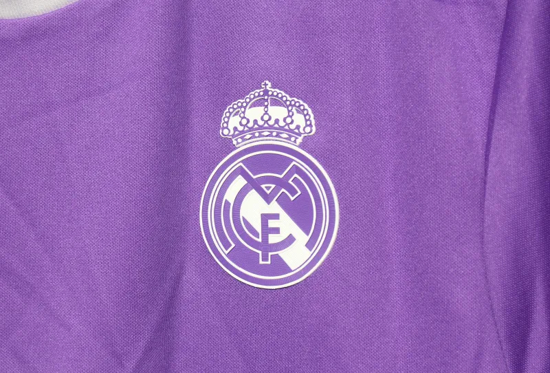 Real Madrid Authentic Retro Jersey Away Long Sleeve Soccer Shirt 2016/17