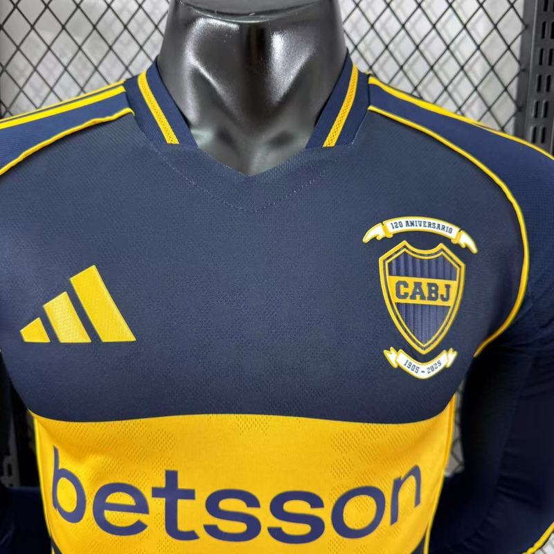 Boca Juniors Authentic Soccer Jersey Home Long Sleeve Shirt 2025/26