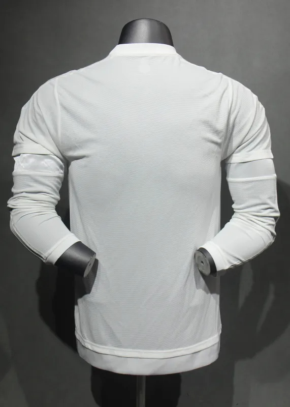 Real Madrid Authentic Retro Jersey Home Long Sleeve Soccer Shirt 2015/16