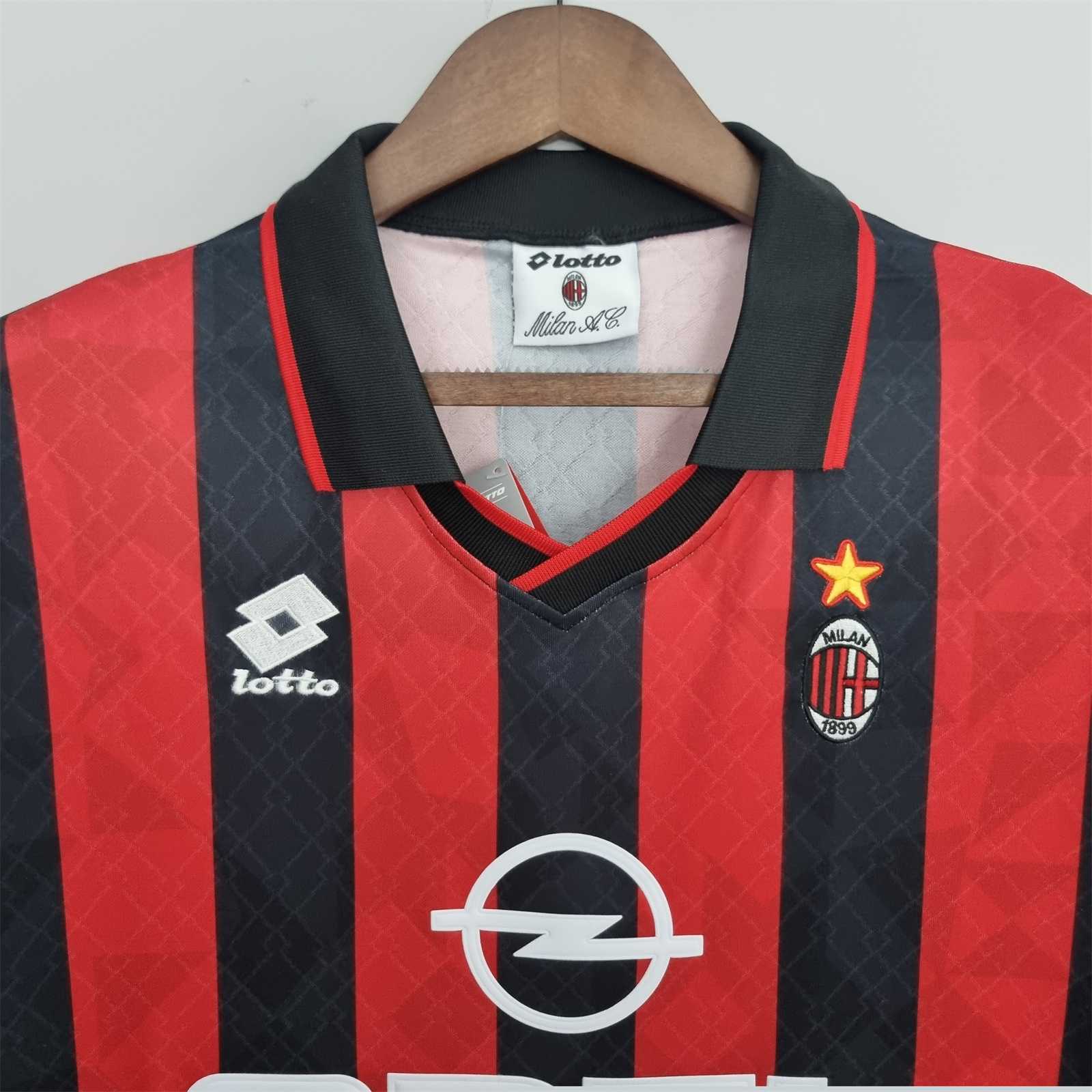 Maldini #3 AC Milan Retro Soccer Jersey Home Shirt 1995/96