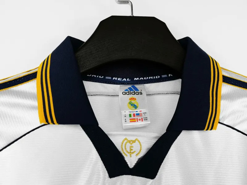 Real Madrid Retro Jersey Home Custom Soccer Shirt 1998-00