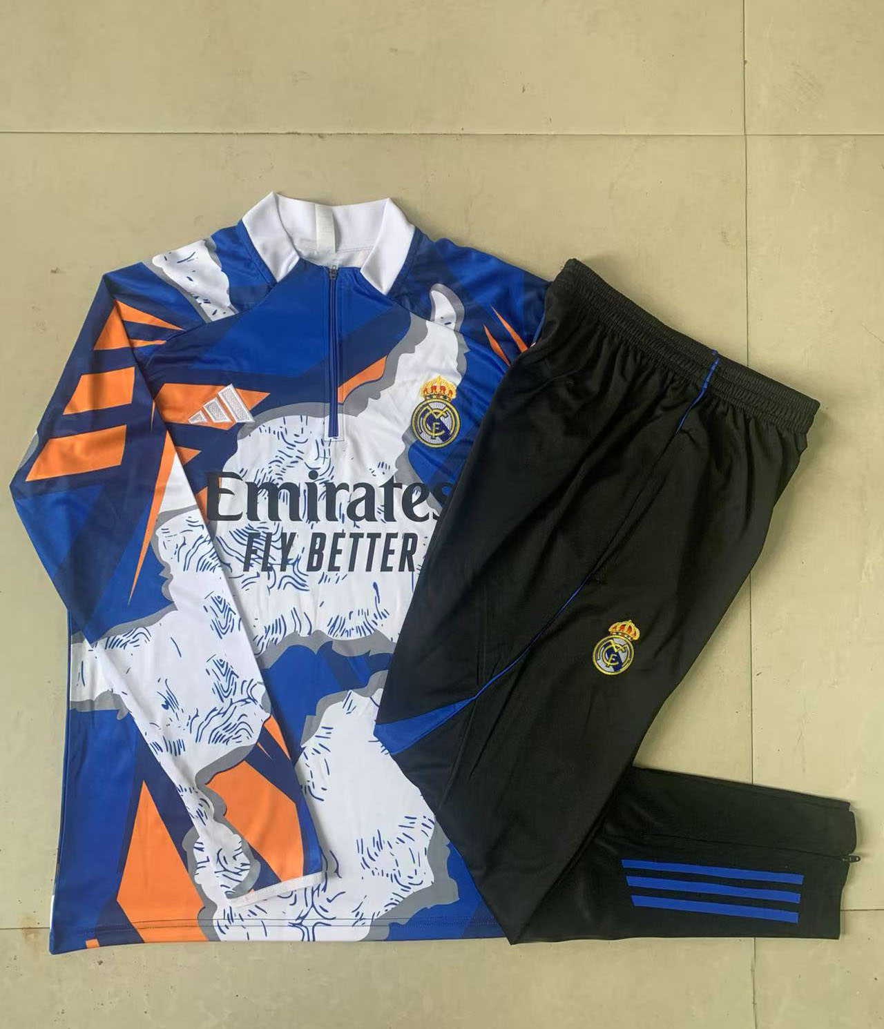 Kids Real Madrid Training Kit (Sweatshirt+Pants) Colorful 2025/26