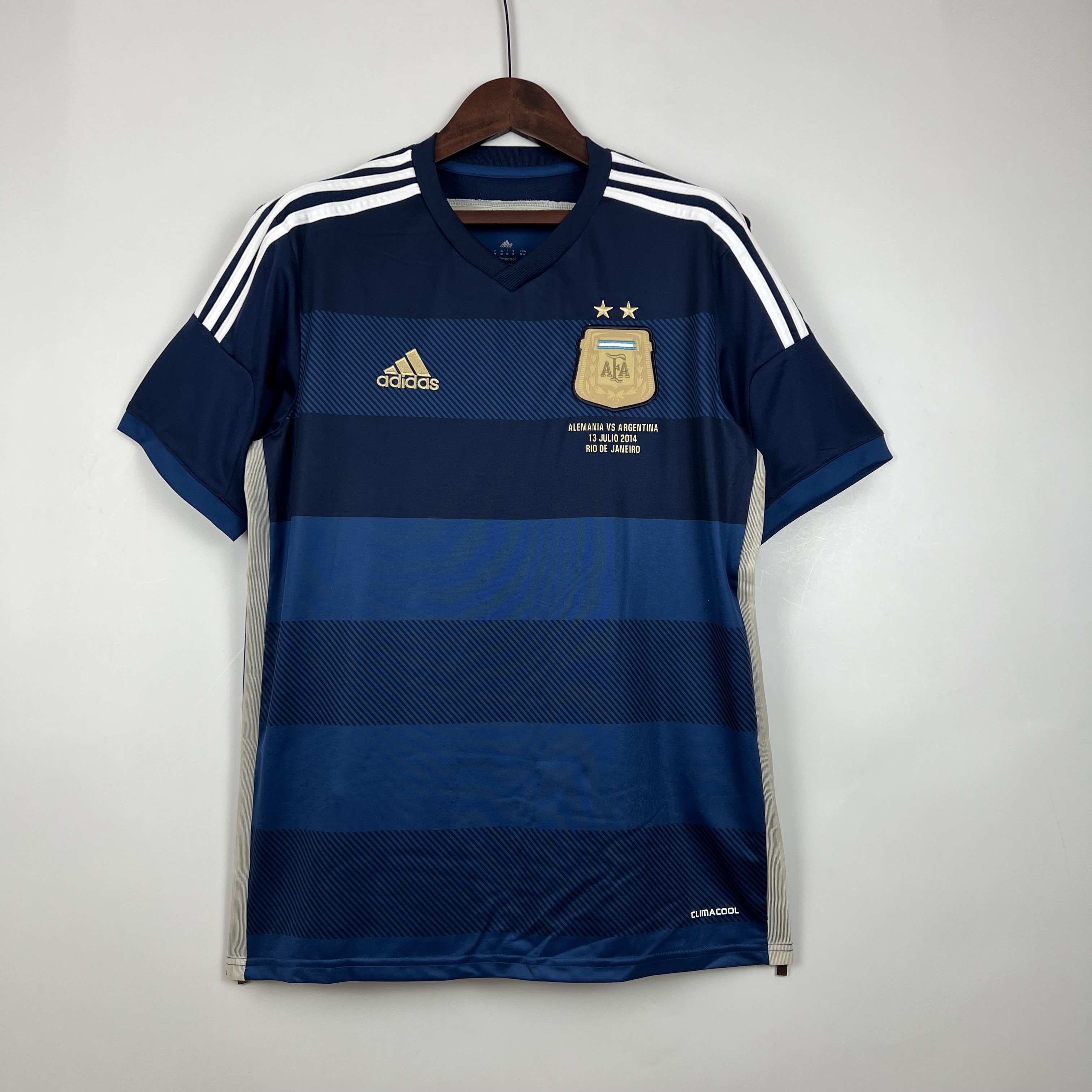 Messi #10 Argentina Retro Jersey Away Football Jersey 2014