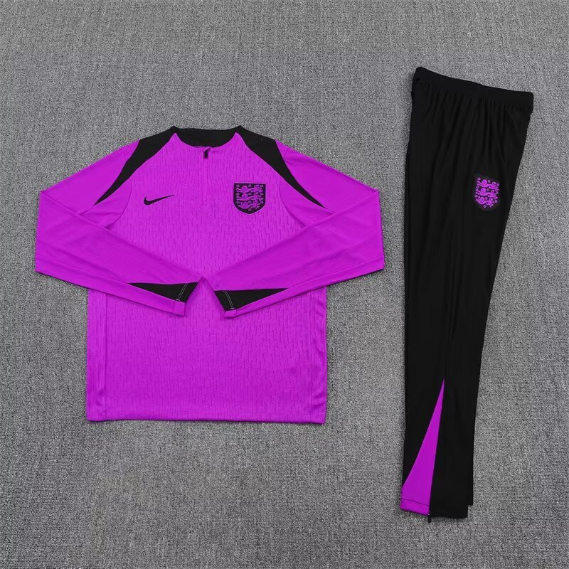England Authentic Training Kit (Sweatshirt+Pants) Purple 2025/26 - Player Version