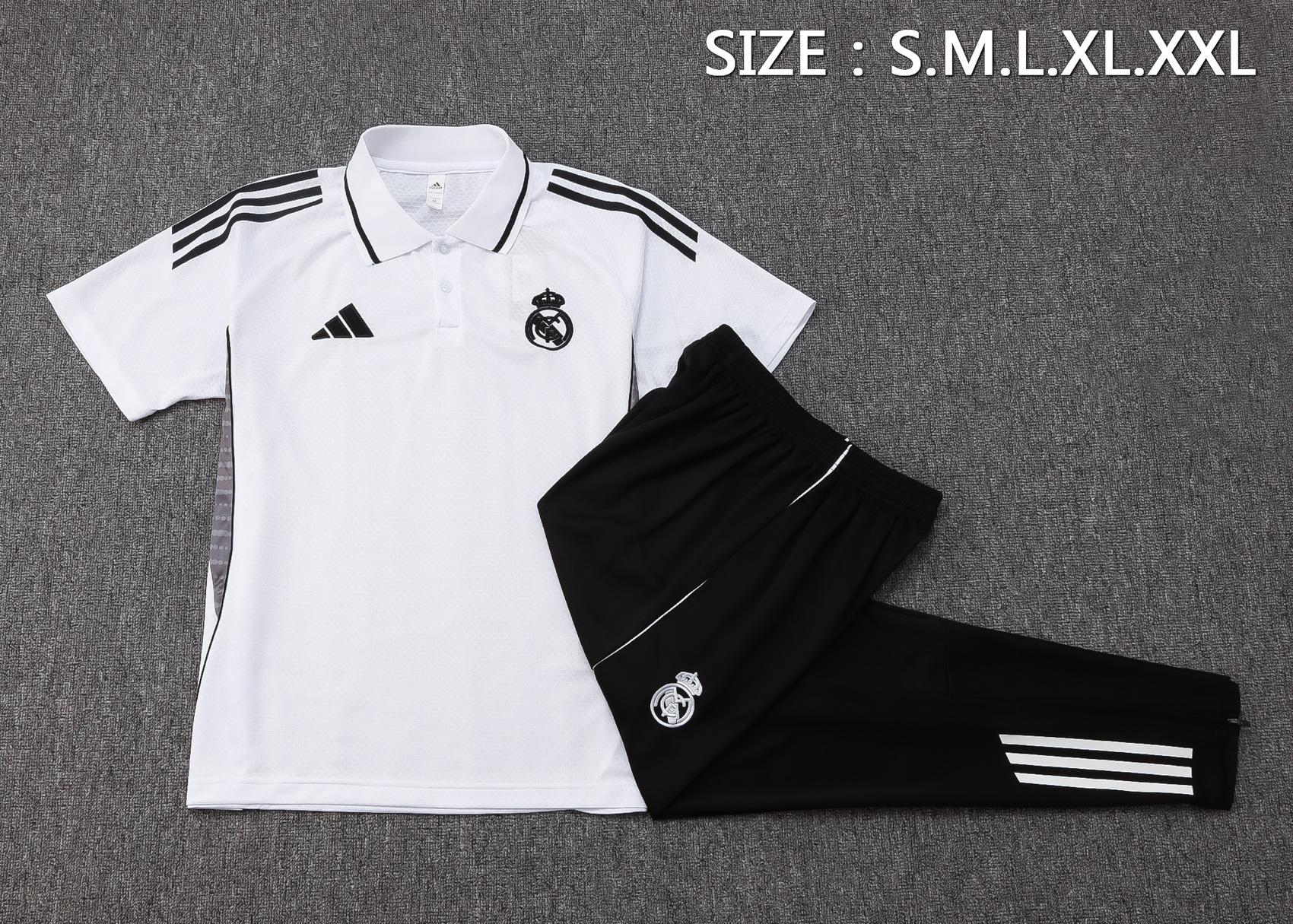 Real Madrid Training Kit (Polo+Pants) White 2025/26