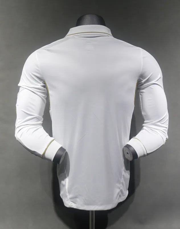 Real Madrid Authentic Retro Jersey Home Long Sleeve Soccer Shirt 2011/12