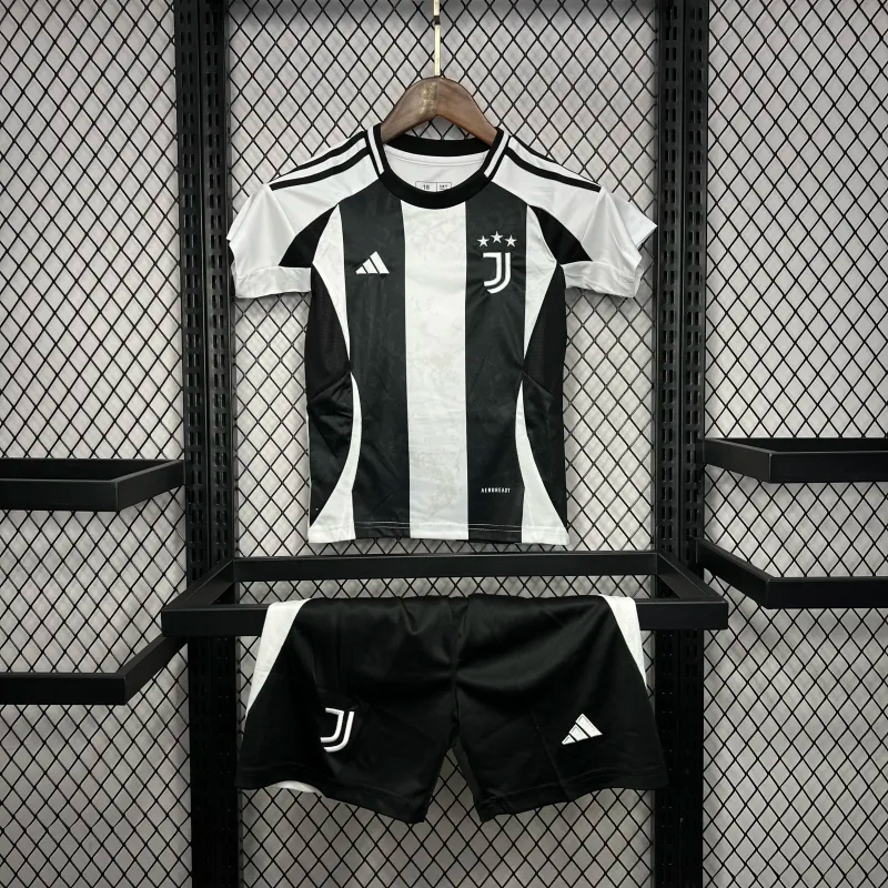 Juventus Soccer Jersey Home Kids Kit Jersey+Shorts 2024/25