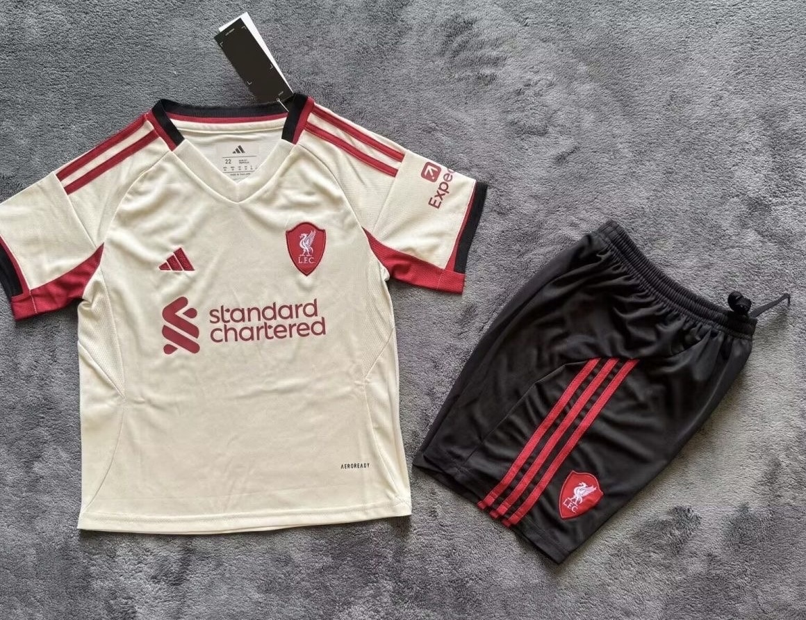 Liverpool Football Jersey Away Kids Kit Jersey+Shorts 2025/26