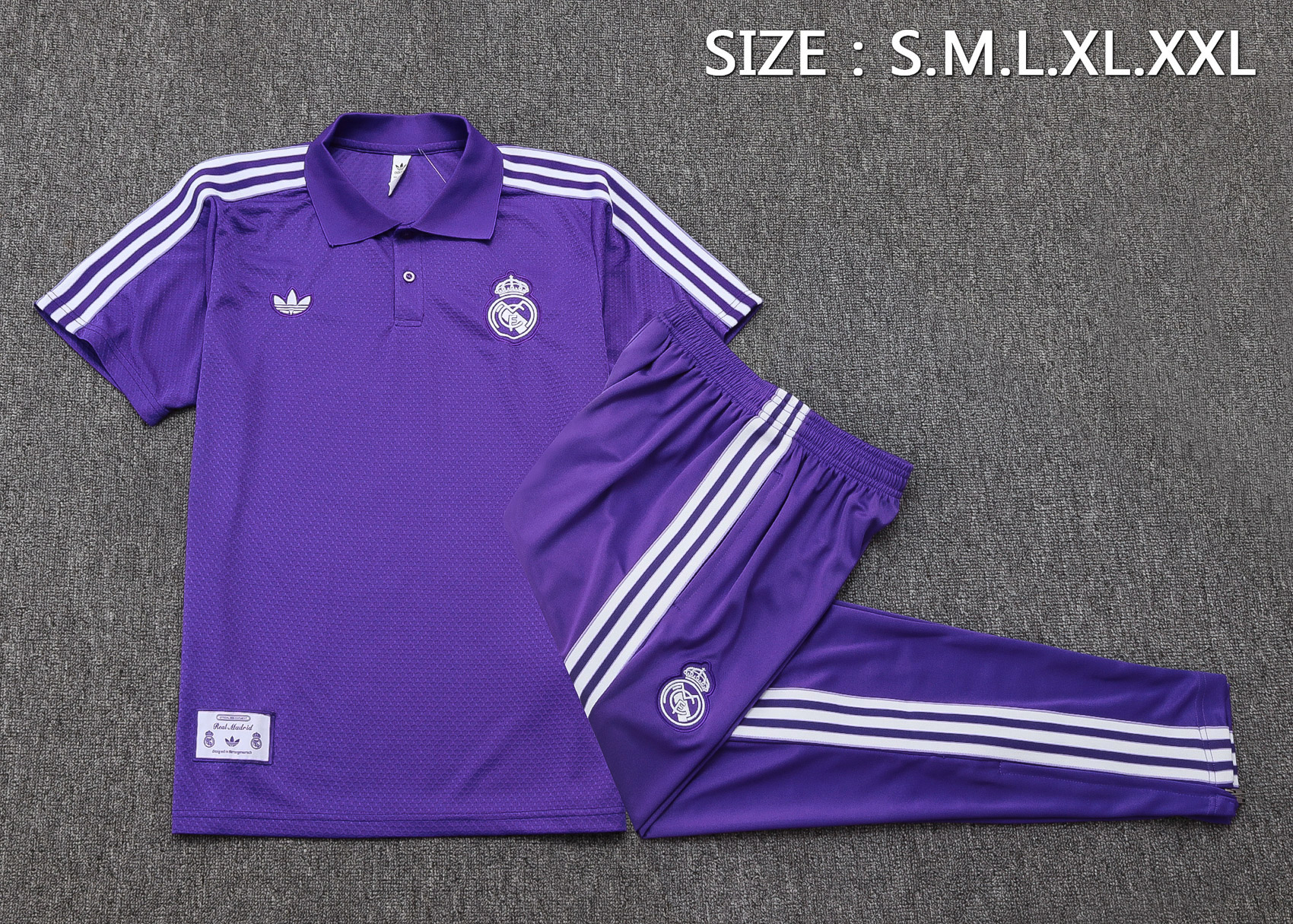 Real Madrid Training Kit (Polo+Pants) Purple 2025/26