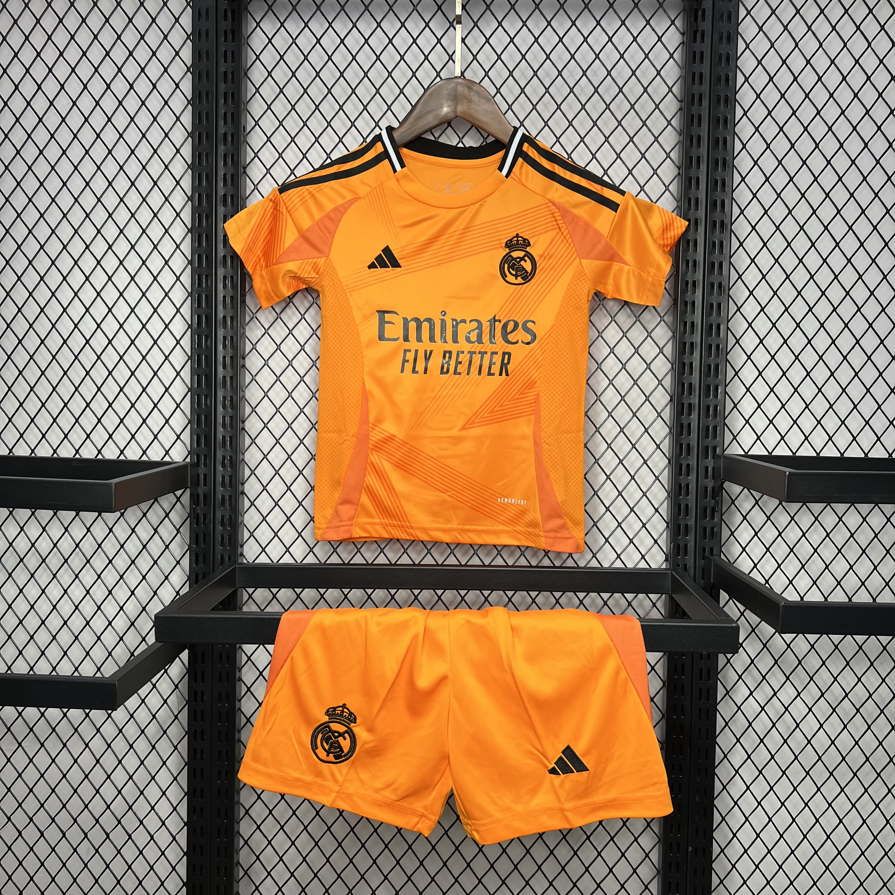 Real Madrid Soccer Jersey Away Custom Kids Kit Jersey+Shorts 2024/25