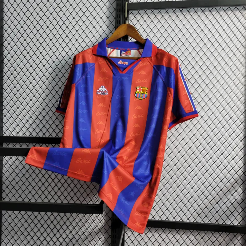 Barcelona Retro Jersey Home Soccer Shirt 1996-97