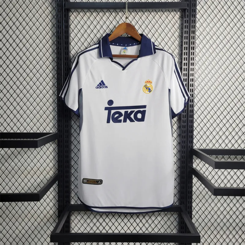 Real Madrid Retro Jersey Home Custom Soccer Shirt 2000-01