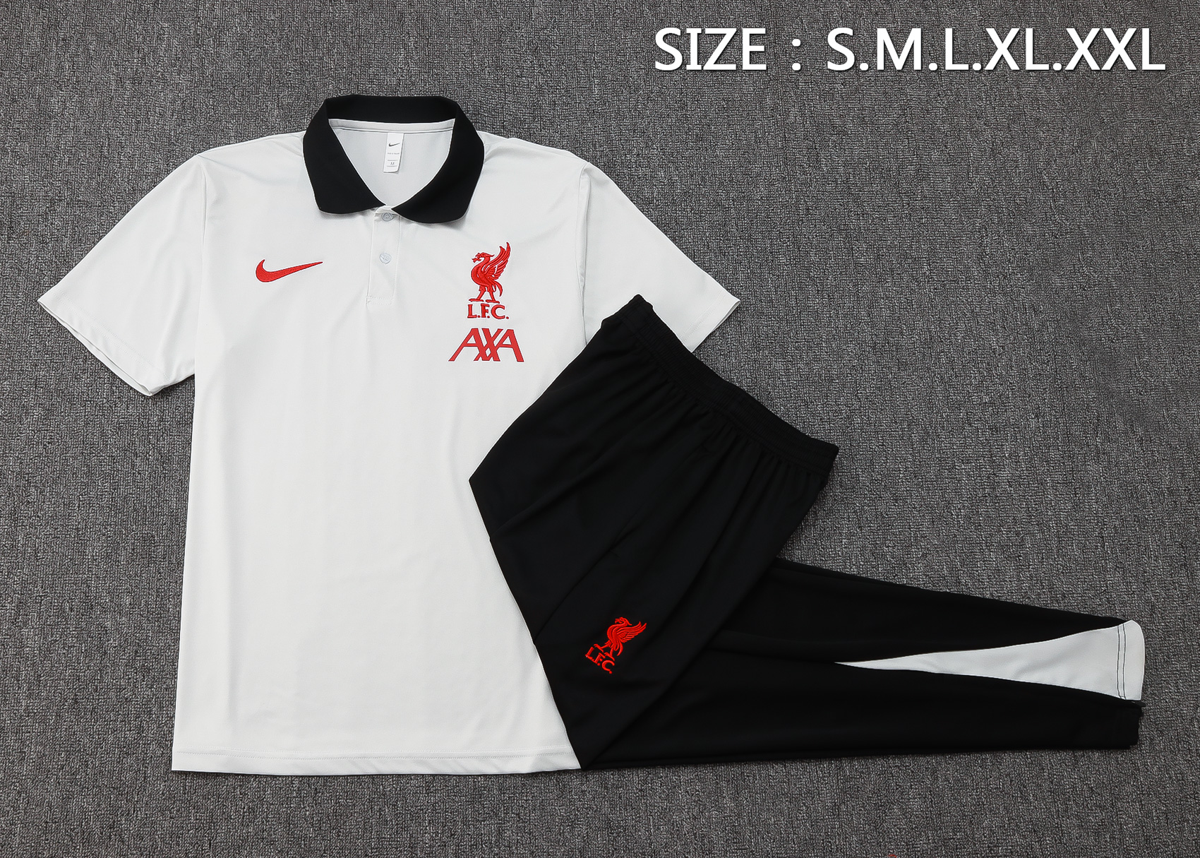 Liverpool Training Kit (Polo+Pants) White 2025/26