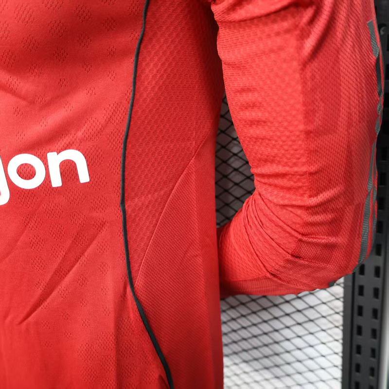 Manchester United Authentic Home Long Sleeve Jersey Shirt 2025/26