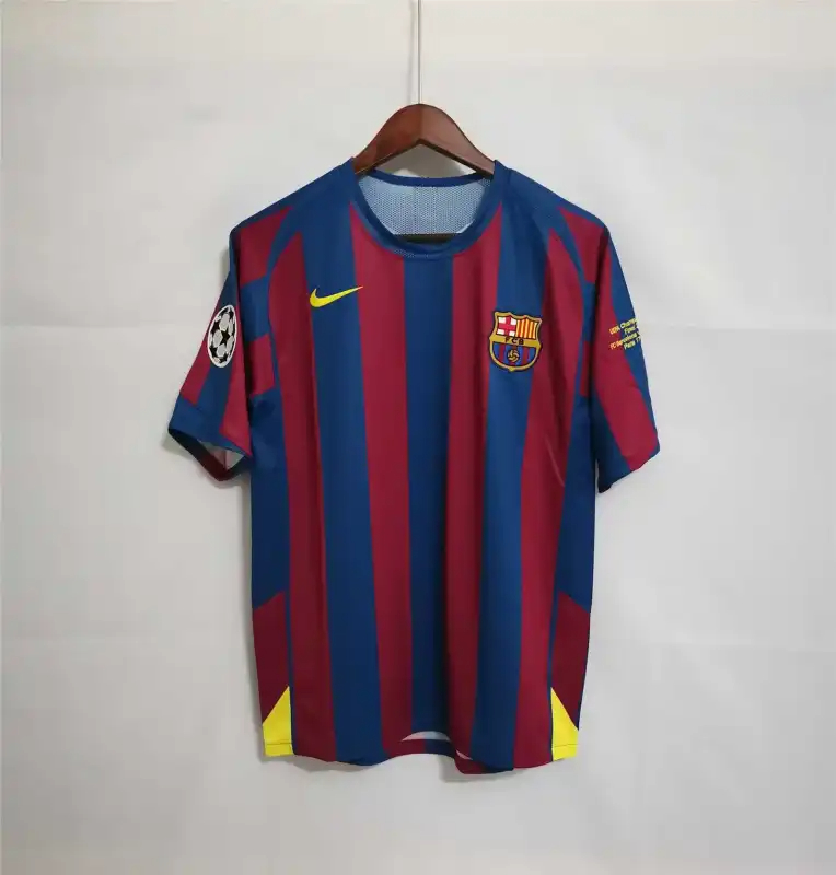 Barcelona Retro Jersey Home Soccer Shirt 2005-06
